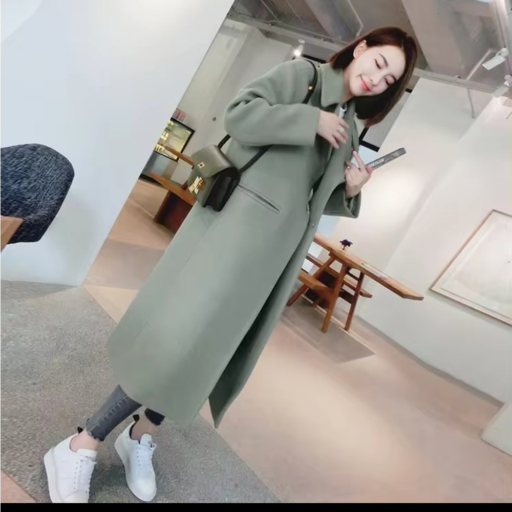 New Felt car coat light green size l-xl